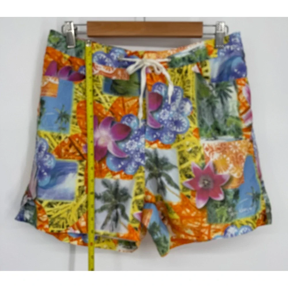 Body Glove Mens Tropical Floral Board Shorts Multicolor Hibiscus Palm Tree Sz  L